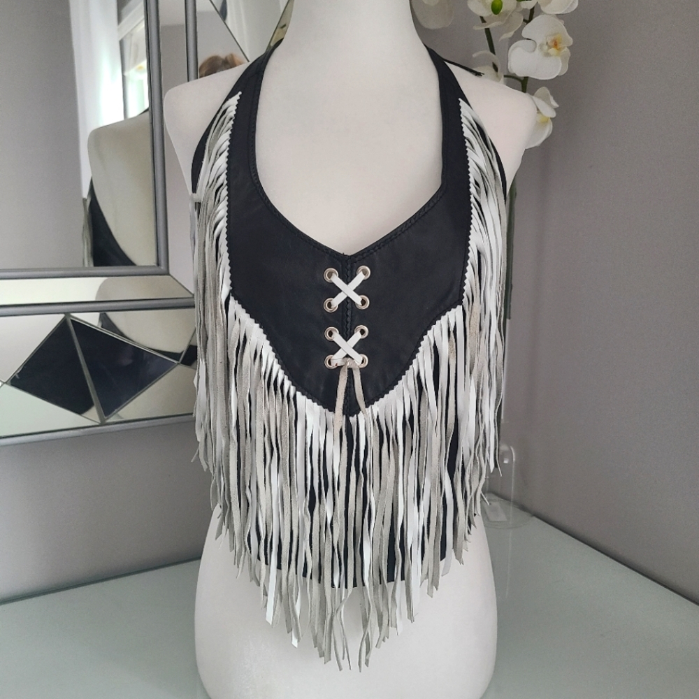 On The Fringe Custom Leather Top